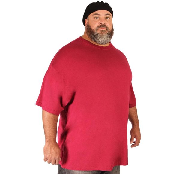 6X Big Men Wine Crew Neck Tee 6XL Organic Bamboo Blend T-Shirt - Picture 2 of 4